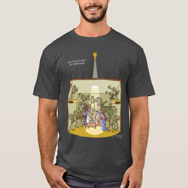 12ème Jour de T-shirt de Noël (12 batteurs) (Devant)