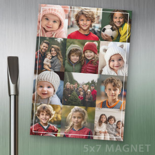 12er Fotocollage - Nur Fotos - Kühlschrankmagnet Magnetkarte