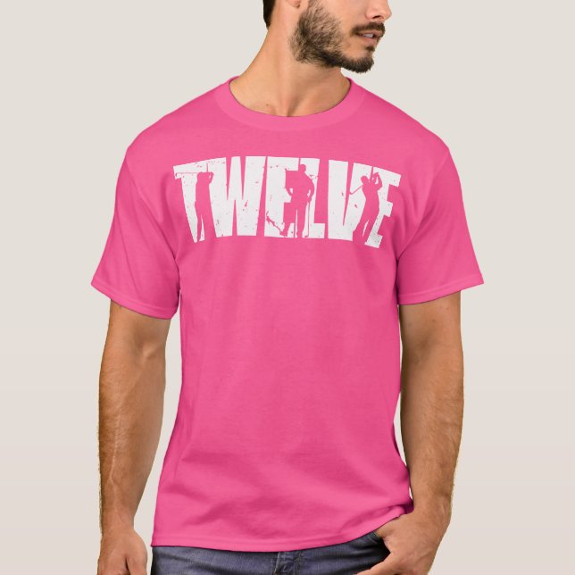 12Th Birthday Retro Golf 12 Years Old Boy Girl T-Shirt (Vorderseite)