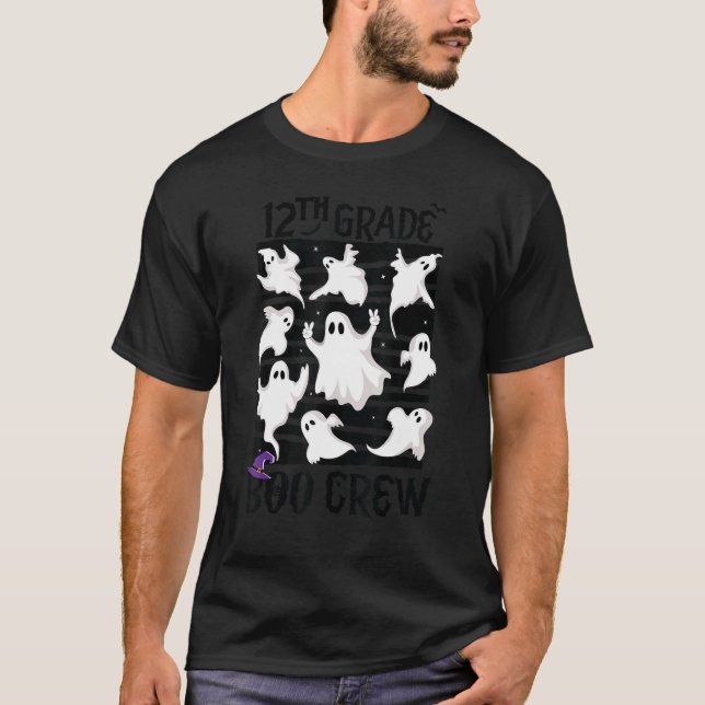 12th Grade Boo Crew Teacher Student Team Spooky Ba T-Shirt (Vorderseite)