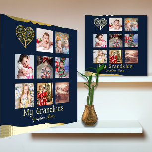 12x12 Foto Collage Echte GOLD FOLIE Wand an Wand K Foliendrucke