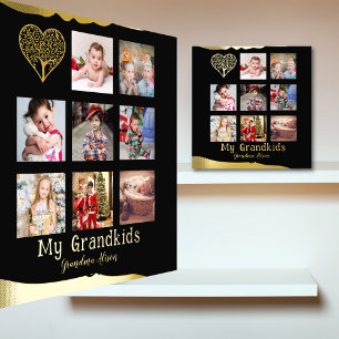 12x12 Foto Collage Echte GOLD FOLIE Wand an Wand K Foliendrucke