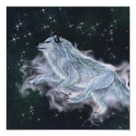12x12 Spirit Wolf Print Fotodruck