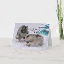 12x18 2018 Feiertagkeeshond-Weihnachtskarte