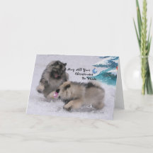 12x18 2018 Feiertagkeeshond-Weihnachtskarte