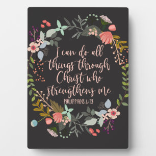 12x18 alles durch Christus Philippians Bibel Fotoplatte