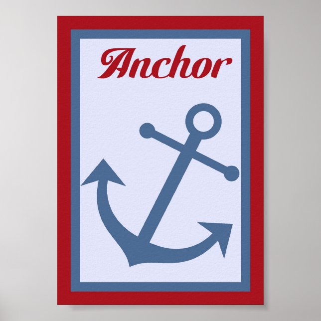 12x18 Anchor Nautic Wall Art Poster (Vorne)