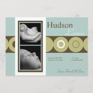 12x18 Baby-Jungen-Retro Ankündigung