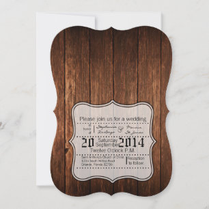 12x18 Barn Wood Land Rustikale Hochzeit Einladung