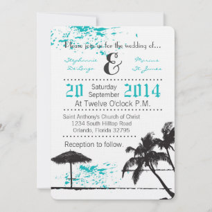 12x18 Beach Breeze Ocean Water Hochzeit Einladung