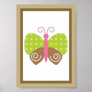 12x18 Berry Garden Butterfly Male Art Poster