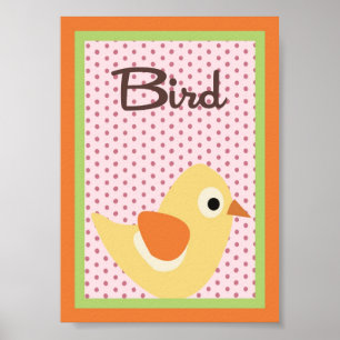 12x18 Bird Wall Art Liebe und Natur Girl Woodland  Poster