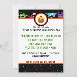 12x18 Birthday Bash Halloween-Party Einladung
