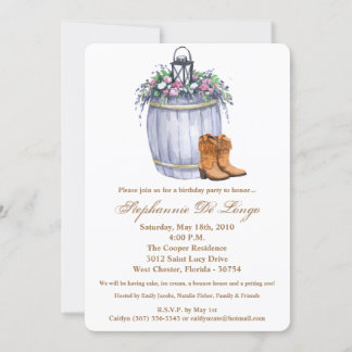 12x18 Birthday Einladung Sommer Land Hochzeit Rus