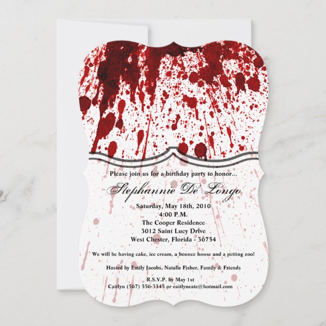 12x18 Birthday Invitation Bluthochdruck Spritzer V Einladung (Vorderseite)