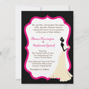 12x18 Black Bride Hochzeitseinladung Einladung