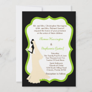 12x18 Black Bride Hochzeitseinladung Einladung