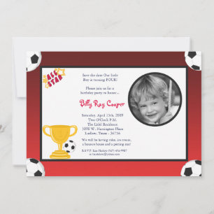 12x18 Boys Sports Soccer Ball Kinderdusche Einladu Save The Date