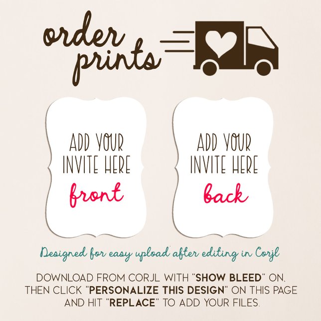 12x18" Bracket Shaped Invitation Printing Einladung (Von Creator hochgeladen)