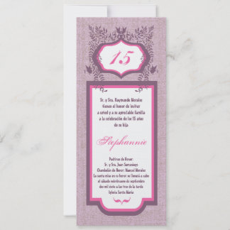 12x18 Butterfly Quinceanera Birthday Einladung