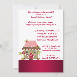 12x18 Candy Land House Einladung