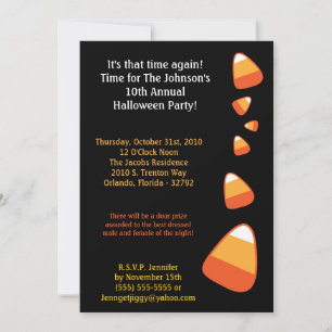 12x18 Candy Mais Halloween Kostüme Party Einladung