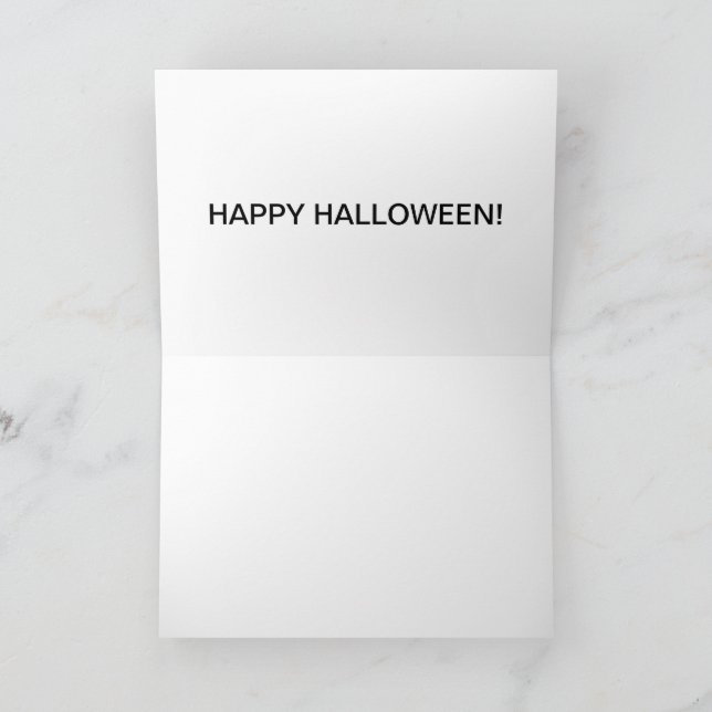 12x18 CARD glücklicher halloween. Ziegenböse Dankeskarte (Innenseite)