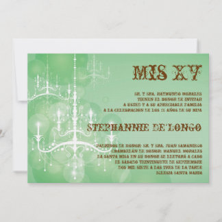 12x18 Chandelier Quinceanera Birthday Einladung