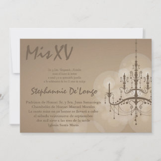 12x18 Chandelier Quinceanera Birthday Einladung