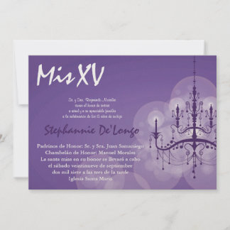 12x18 Chandelier Quinceanera Geburtstag Einladung