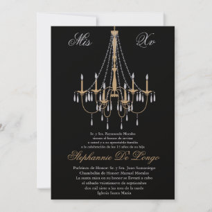 12x18 Chandelier Quinceanera Geburtstag Einladung