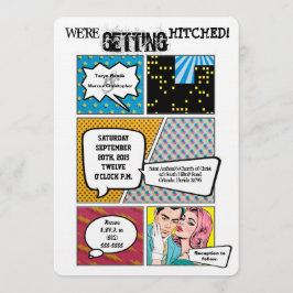 12x18 Comic Strip Book Pop Einladung