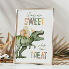 12x18 Dinosaurier Leckerei Signaturkarte Einladung