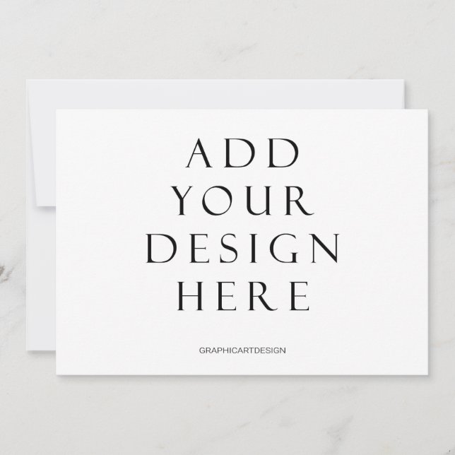 12x18" Einladungskarte ohne Back-Design-Druck (Vorderseite)