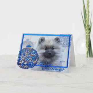 12x18 Feiertags-Verzierungkeeshond-Weihnachtskarte Feiertagskarte