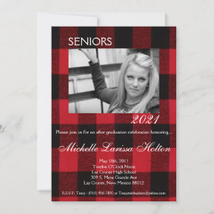 12x18 Foto Graduation Party Einladung Red Buffalo