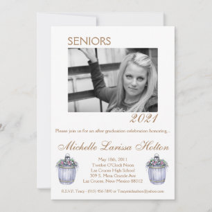 12x18 Foto Graduation Party Einladung Sommerzahl
