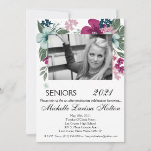 12x18 Foto Graduation Party Einladung Tropisches F