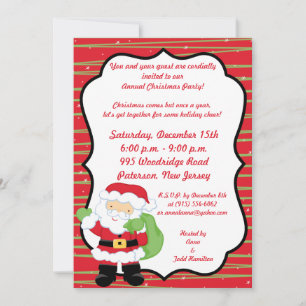 12x18 & Frau Claus Weihnachten Party Einladung