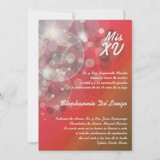 12x18 Glitz Glimmer Quinceanera Einladung zum Gebu