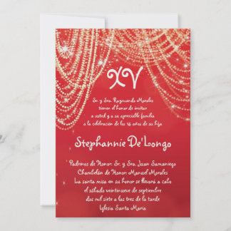12x18 Glitz Glimmer Quinceanera Einladung zum Gebu