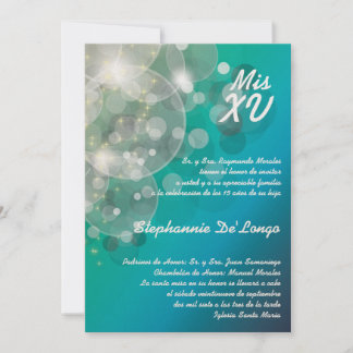 12x18 Glitz Glimmer Quinceanera Einladung zum Gebu