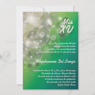 12x18 Glitz Glimmer Quinceanera Einladung zum Gebu