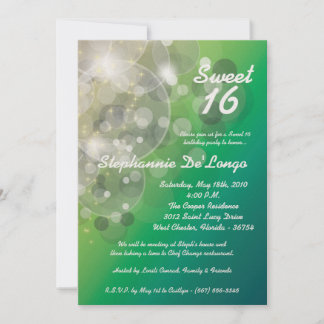 12x18 Glitz Glimmer Sweet 16 Geburtstag Einladung