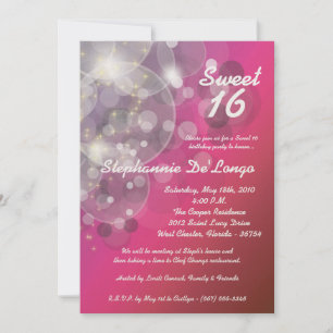12x18 Glitz Glimmer Sweet 16 Geburtstag Einladung