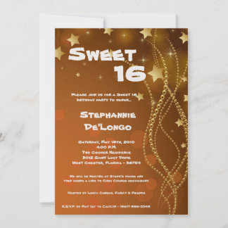 12x18 Glitz Glitzer Sweet 16 Birthday Einladung