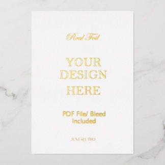 12x18" Gold Foil Einladungskarte Folieneinladung