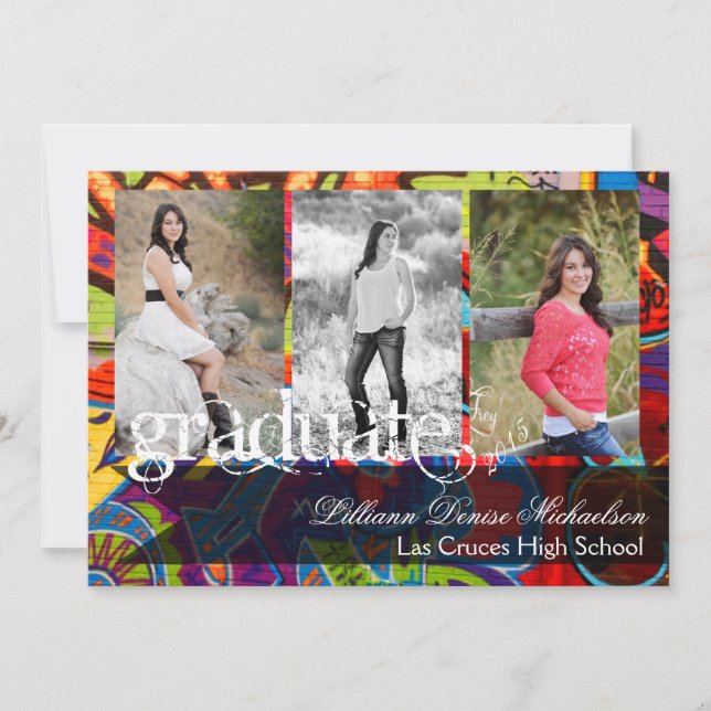 12x18 Graffiti Paint Air Brush Senior Ankündigung (Vorderseite)