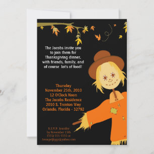 12x18 Herbstspur Erntedank Party Einladung