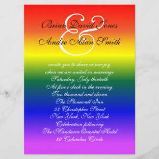 12x18 homosexueller Stolz-grundlegendes Papier des Einladung